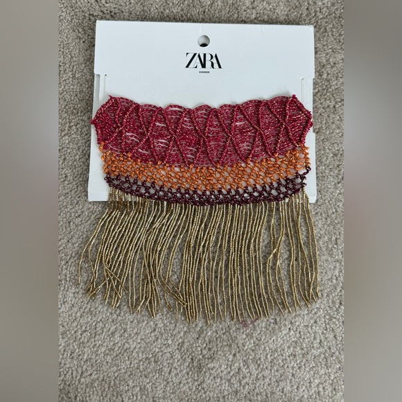 Zara limited edition bohemian beaded choker necklace - Picture 3 of 5